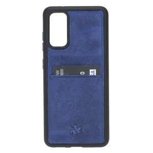 Venito- Antique DrkBlue Capri Snap On Leather Wallet Case for Samsung Galaxy S20